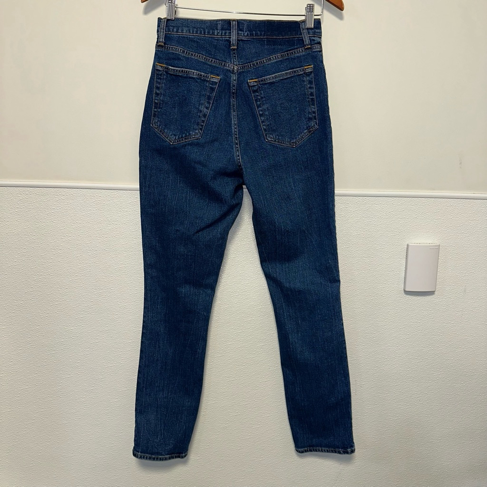 Abercrombie & Fitch Women’s Jeans Size 28 (6) Curve Blue Denim 90s Slim Straight - Picture 2 of 12